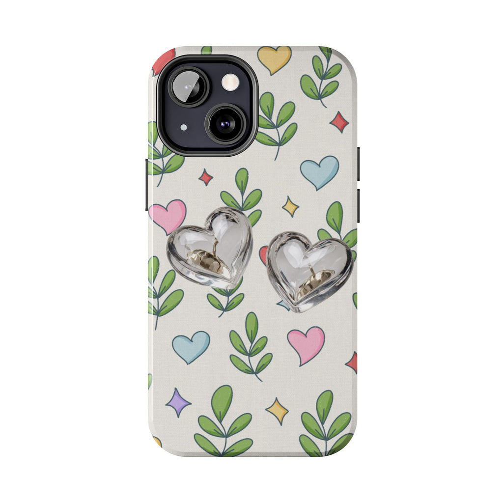 Floral Hearts Tough Phone Case