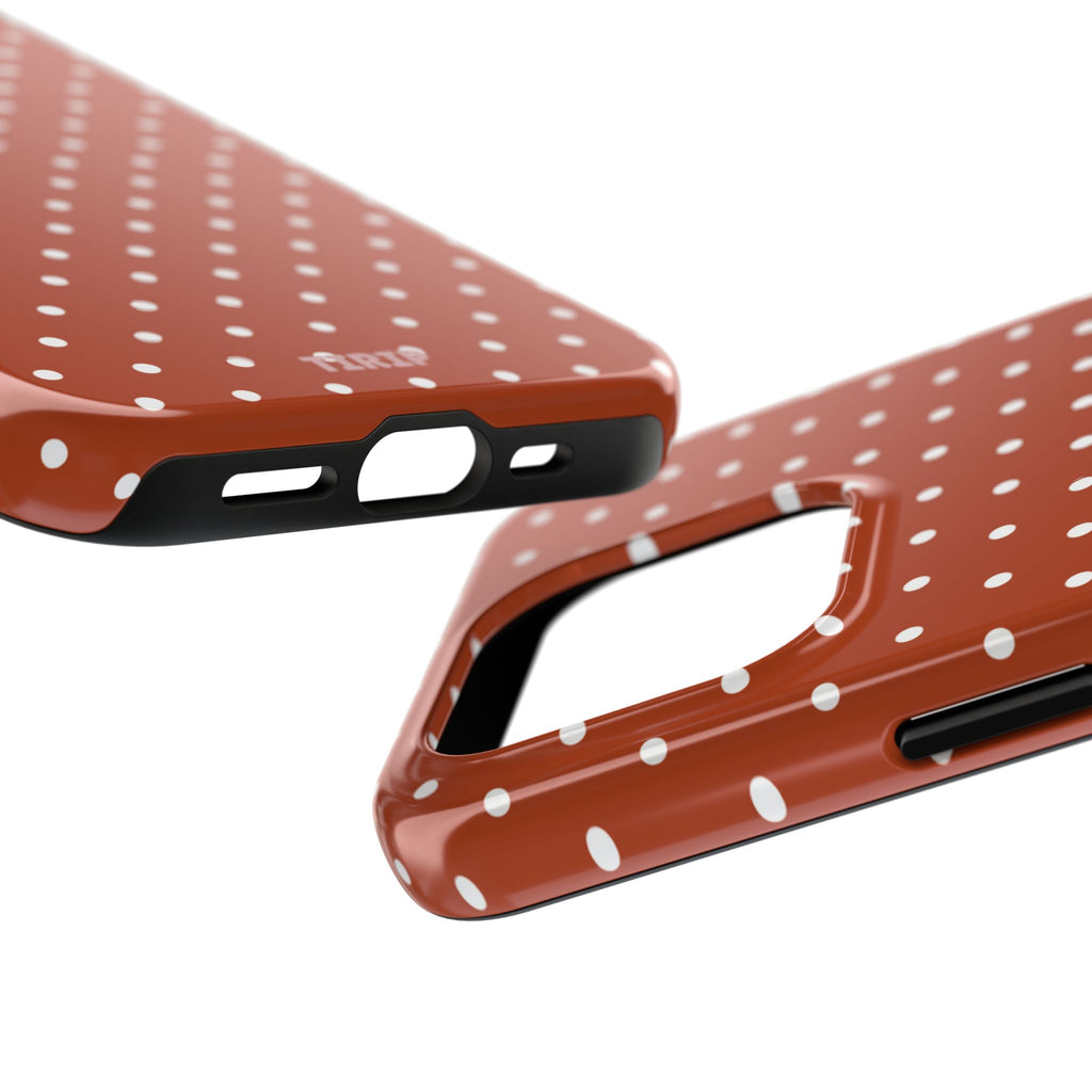 Brown Polka Dot Tough Phone Case