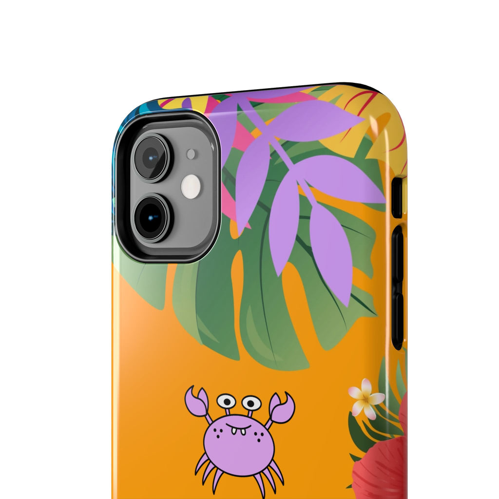 Tropical Floral Crab Tough Phone Case