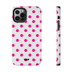 Pink & White Polka Dot Tough Phone Case
