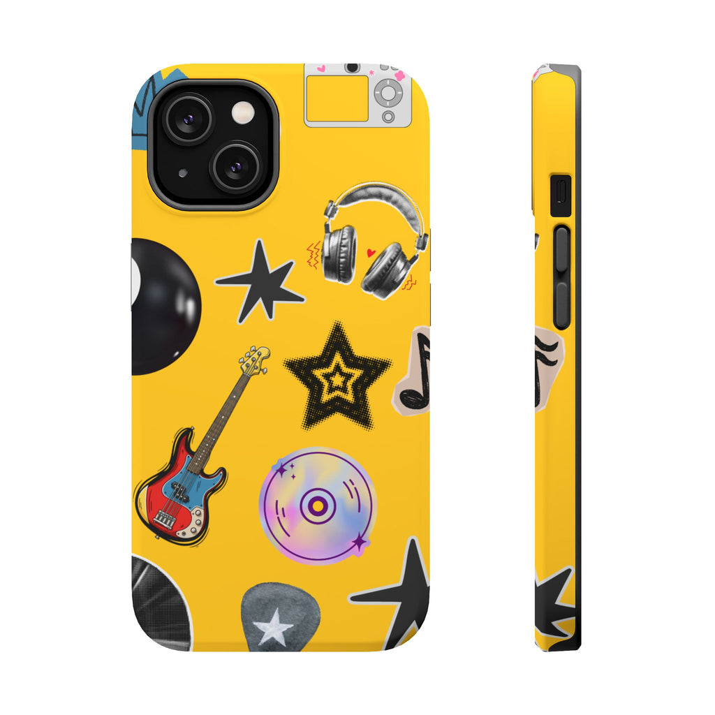Yellow Music Icons MagSafe Phone Case