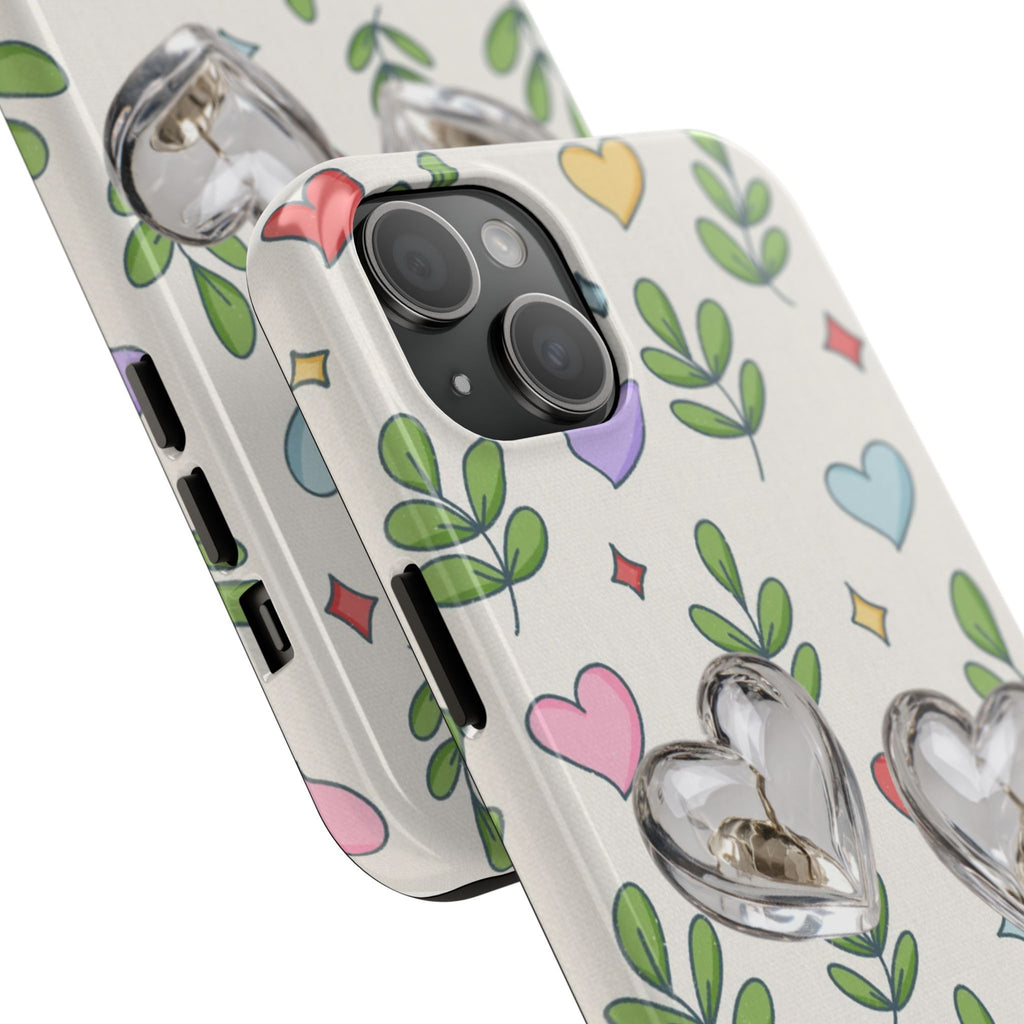 Floral Hearts Tough Phone Case