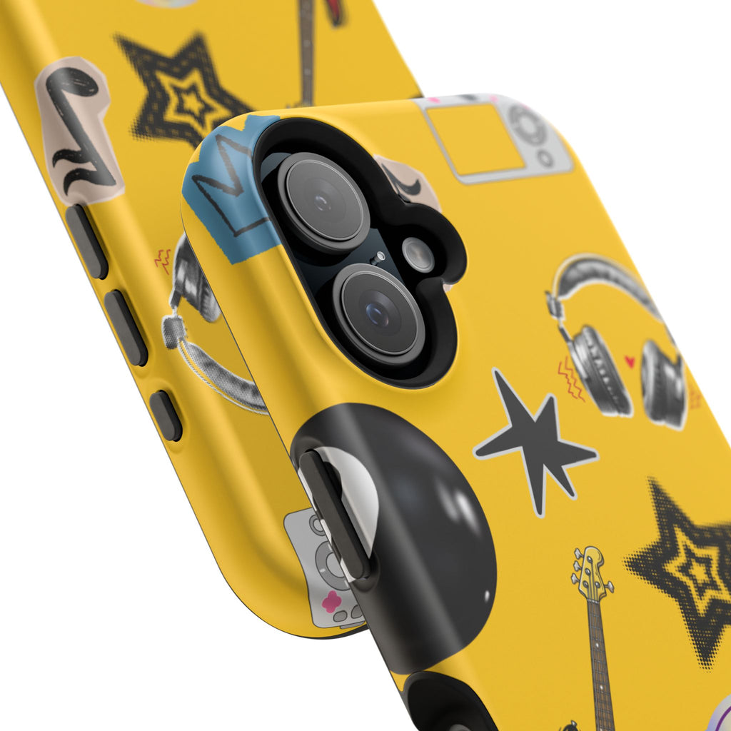 Yellow Music Icons MagSafe Phone Case