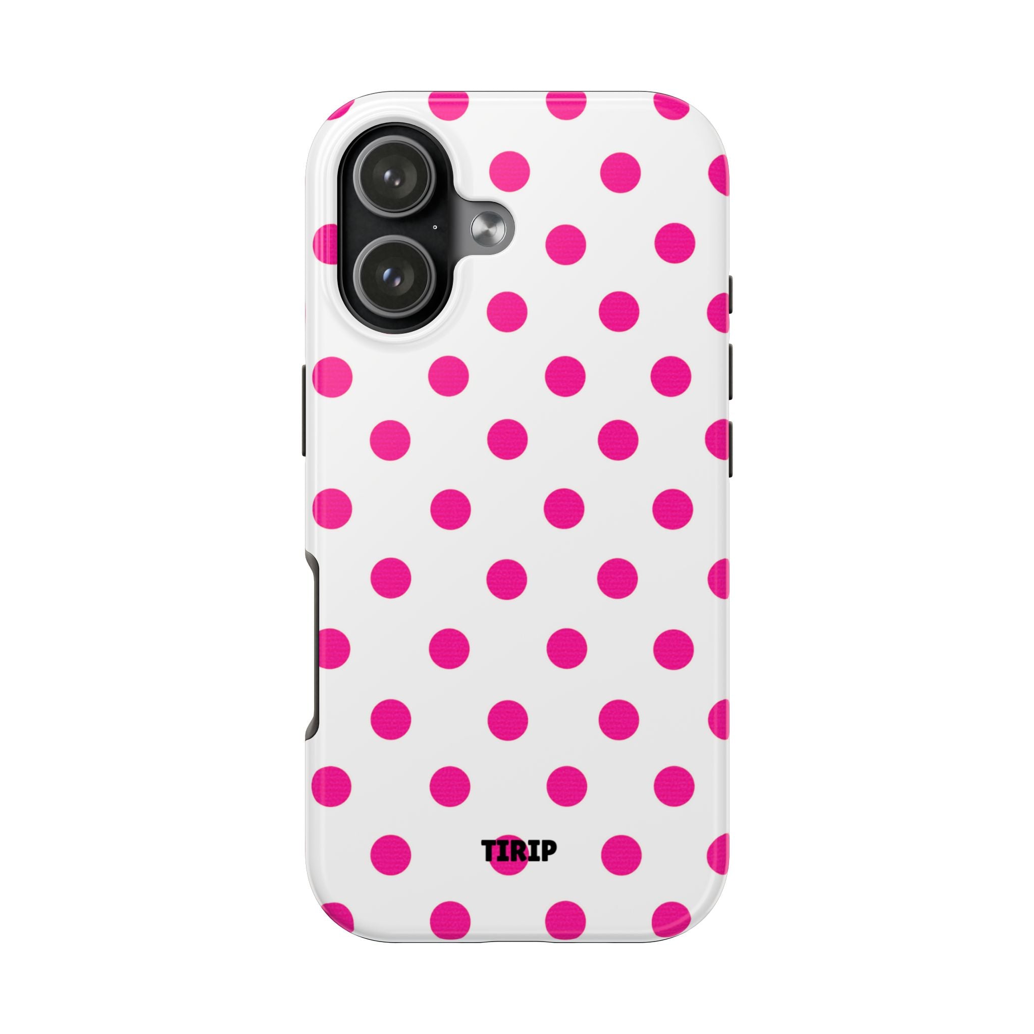 Pink & White Polka Dot Tough Phone Case