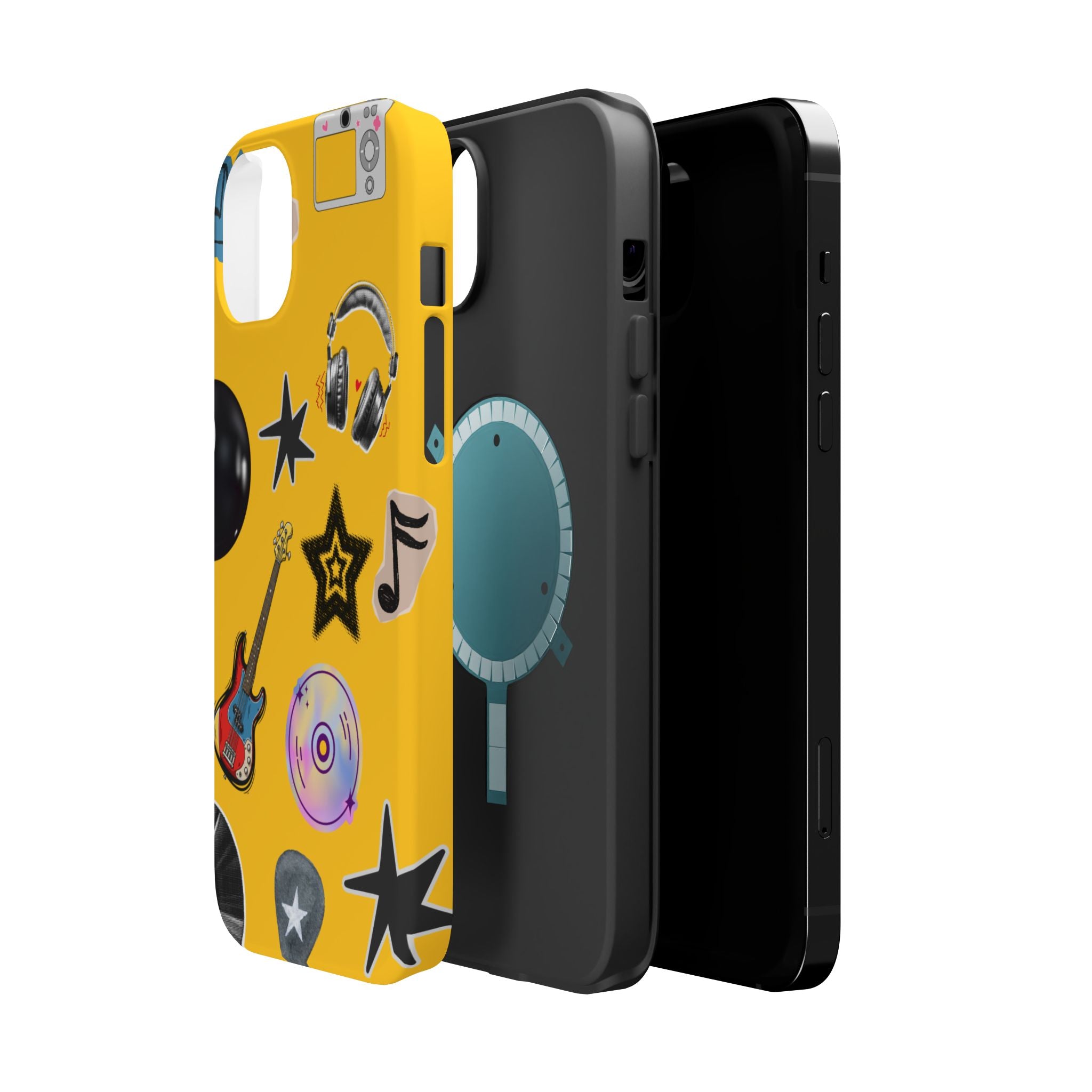 Yellow Music Icons MagSafe Phone Case
