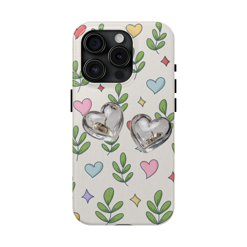 Floral Hearts Tough Phone Case