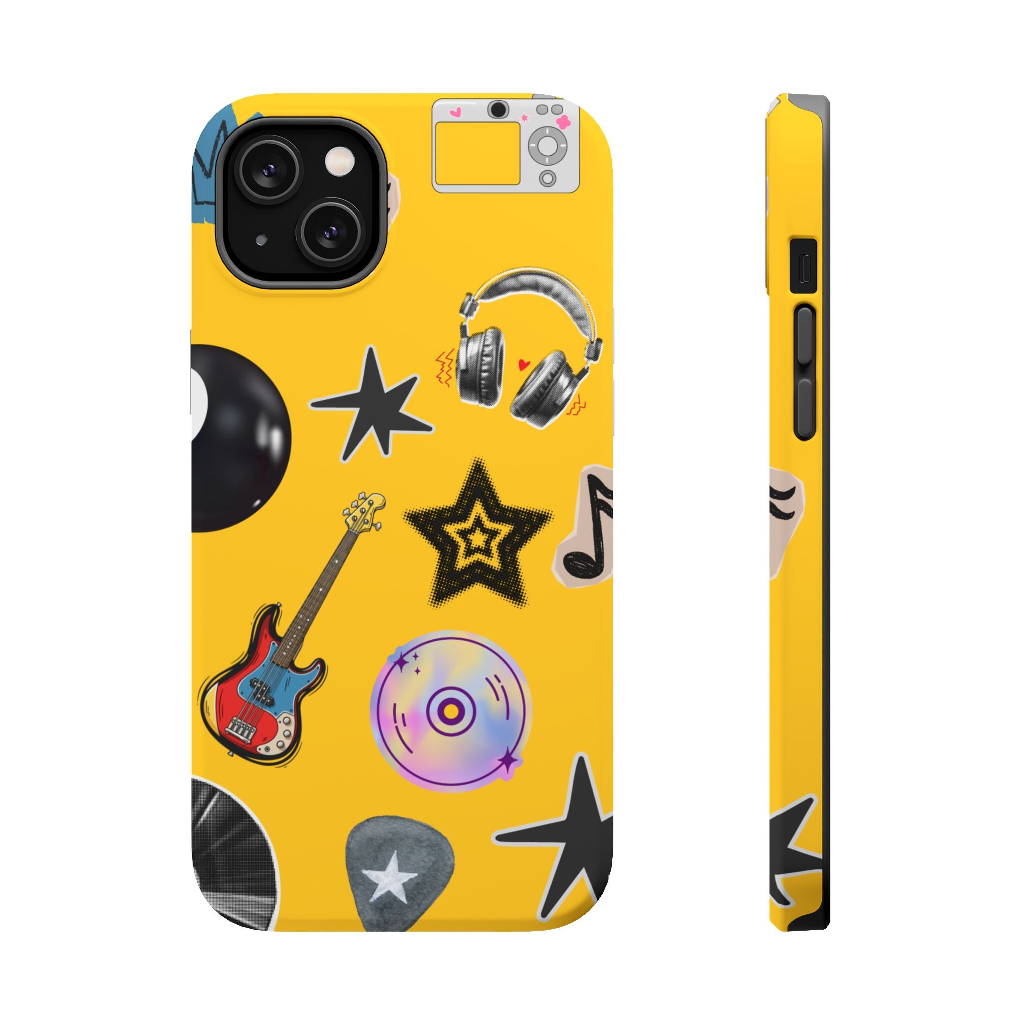 Yellow Music Icons MagSafe Phone Case