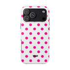 Pink & White Polka Dot Tough Phone Case