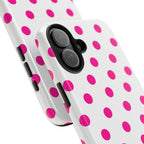 Pink & White Polka Dot Tough Phone Case