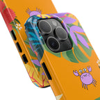 Tropical Floral Crab Tough Phone Case