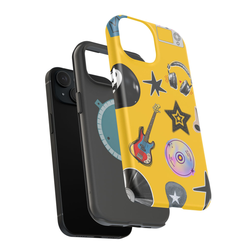 Yellow Music Icons MagSafe Phone Case