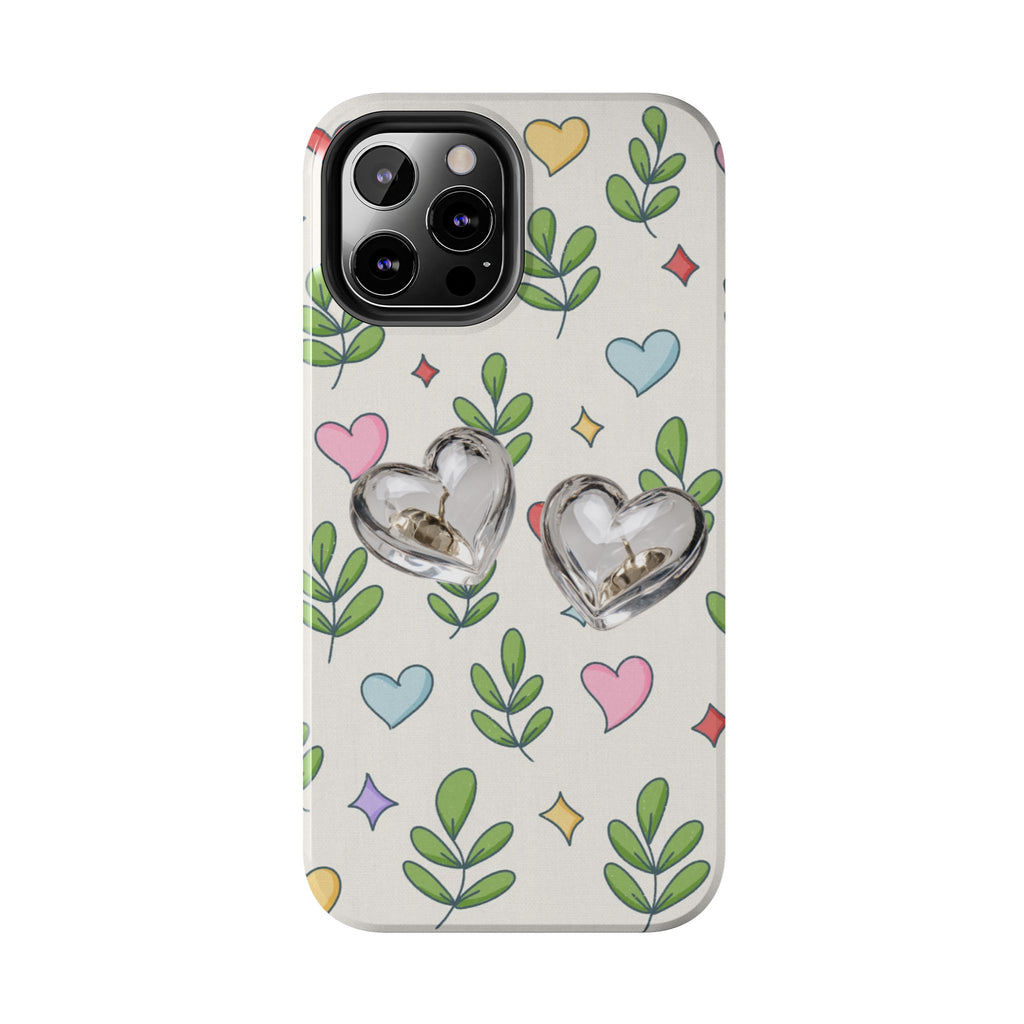 Floral Hearts Tough Phone Case