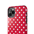 Red & White Polka Dot Tough Phone Cases
