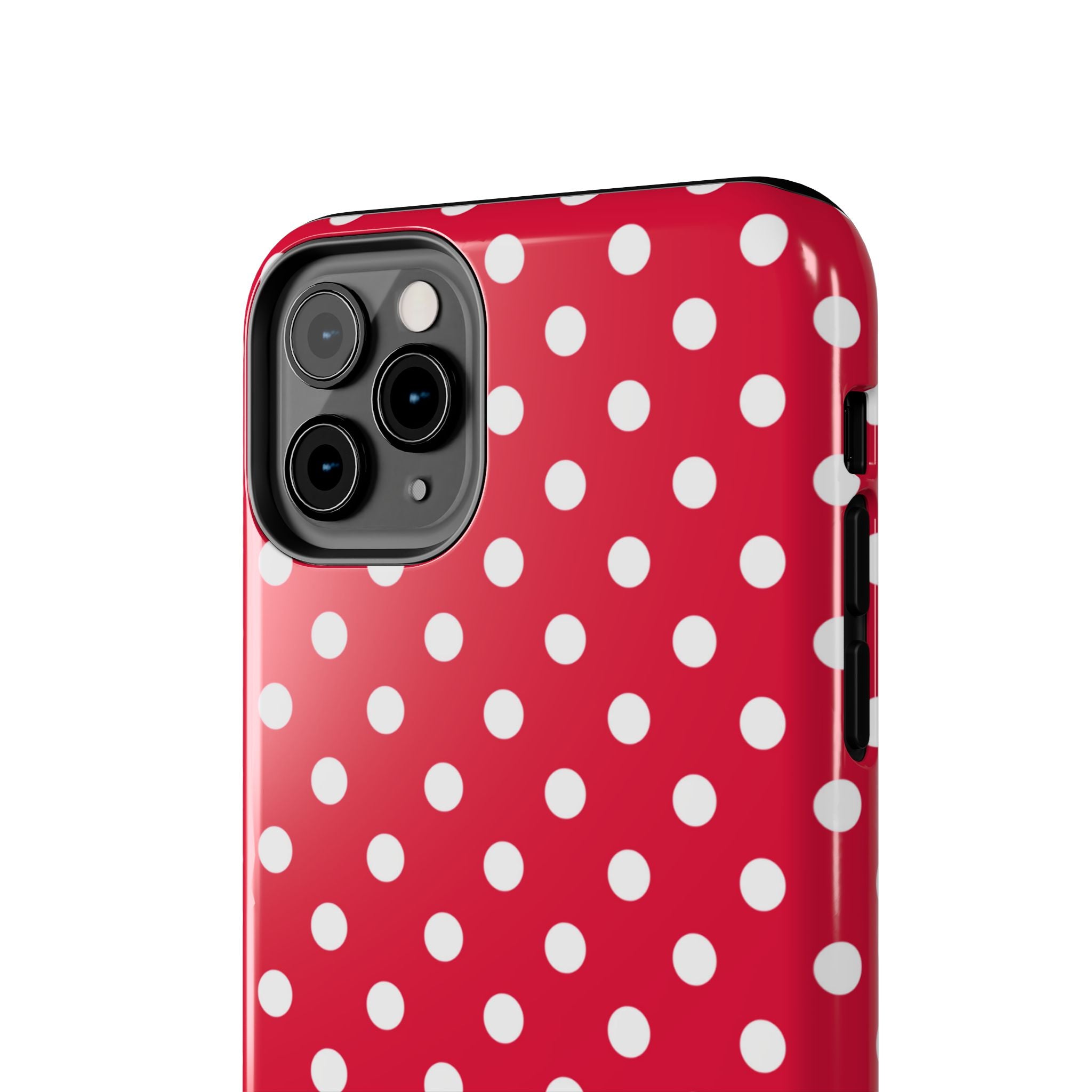 Red & White Polka Dot Tough Phone Cases
