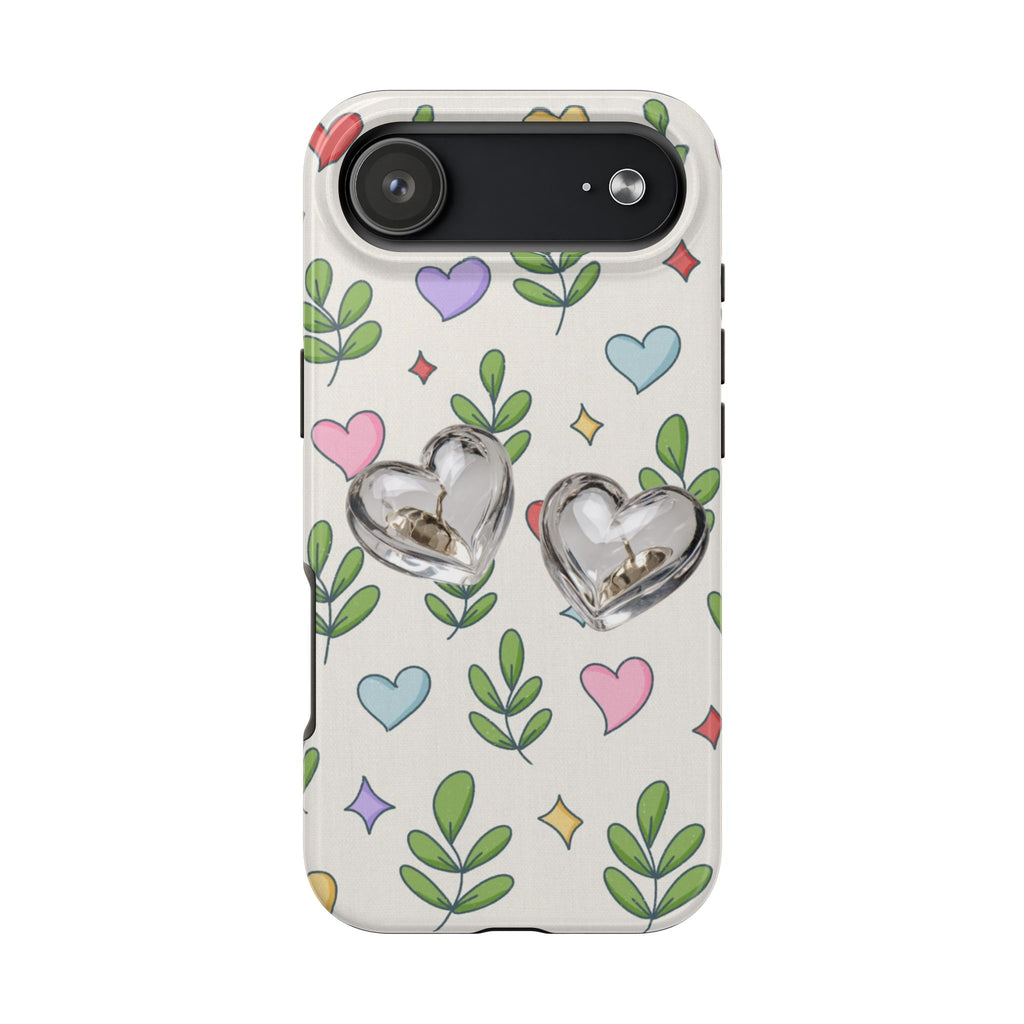 Floral Hearts Tough Phone Case
