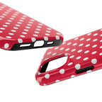 Red & White Polka Dot Tough Phone Cases