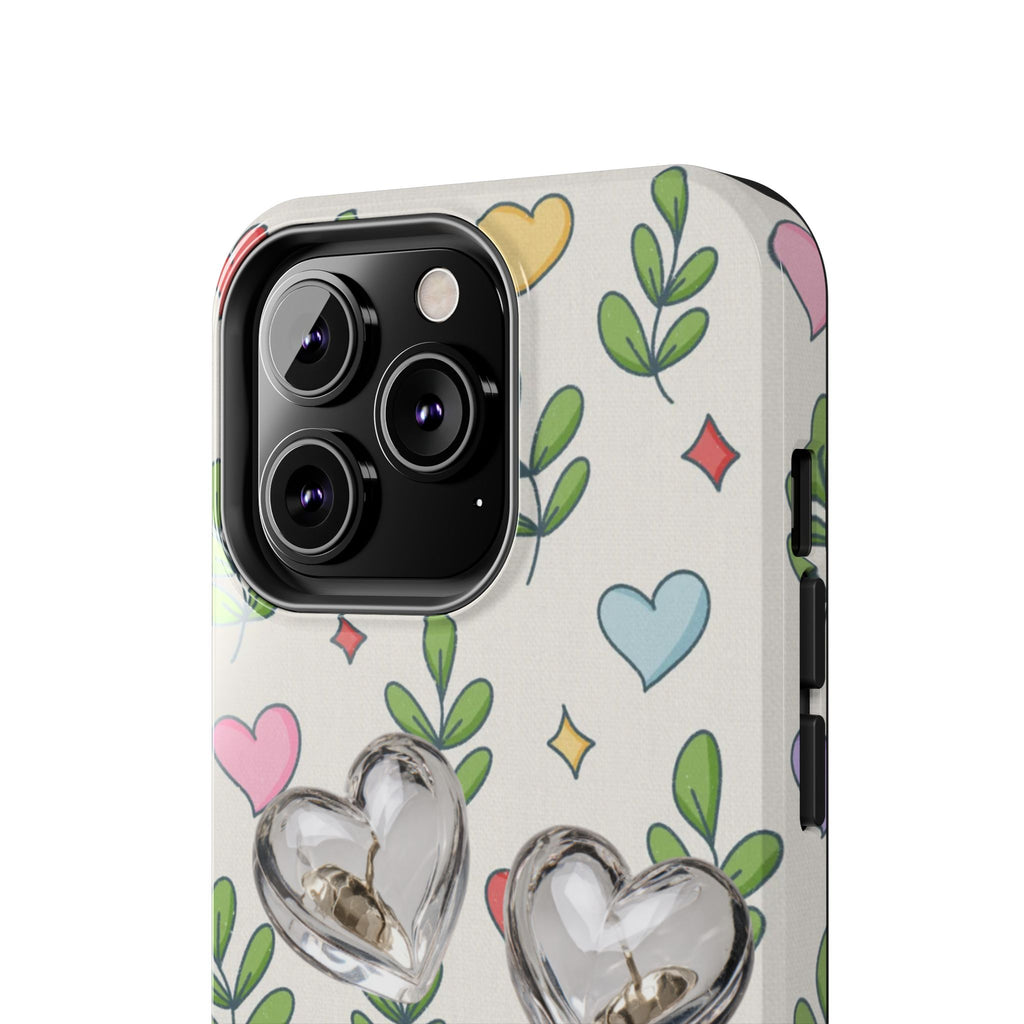 Floral Hearts Tough Phone Case