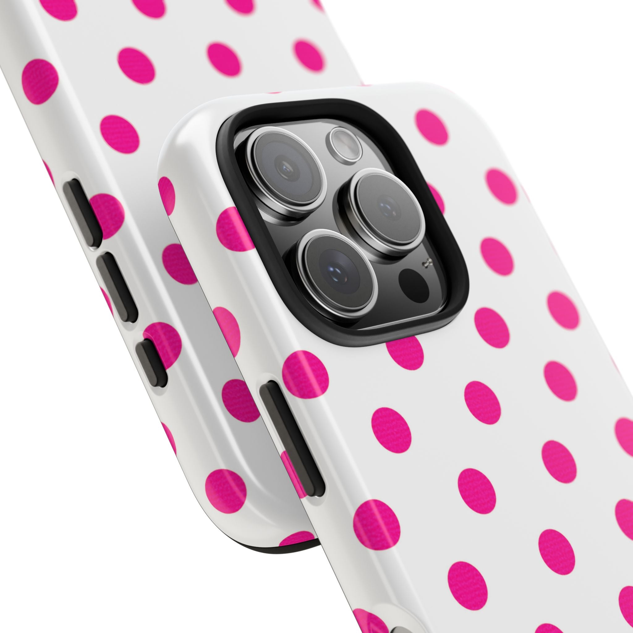 Pink & White Polka Dot Tough Phone Case