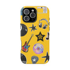 Yellow Music Icons MagSafe Phone Case