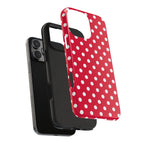 Red & White Polka Dot Tough Phone Cases
