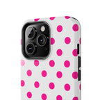 Pink & White Polka Dot Tough Phone Case