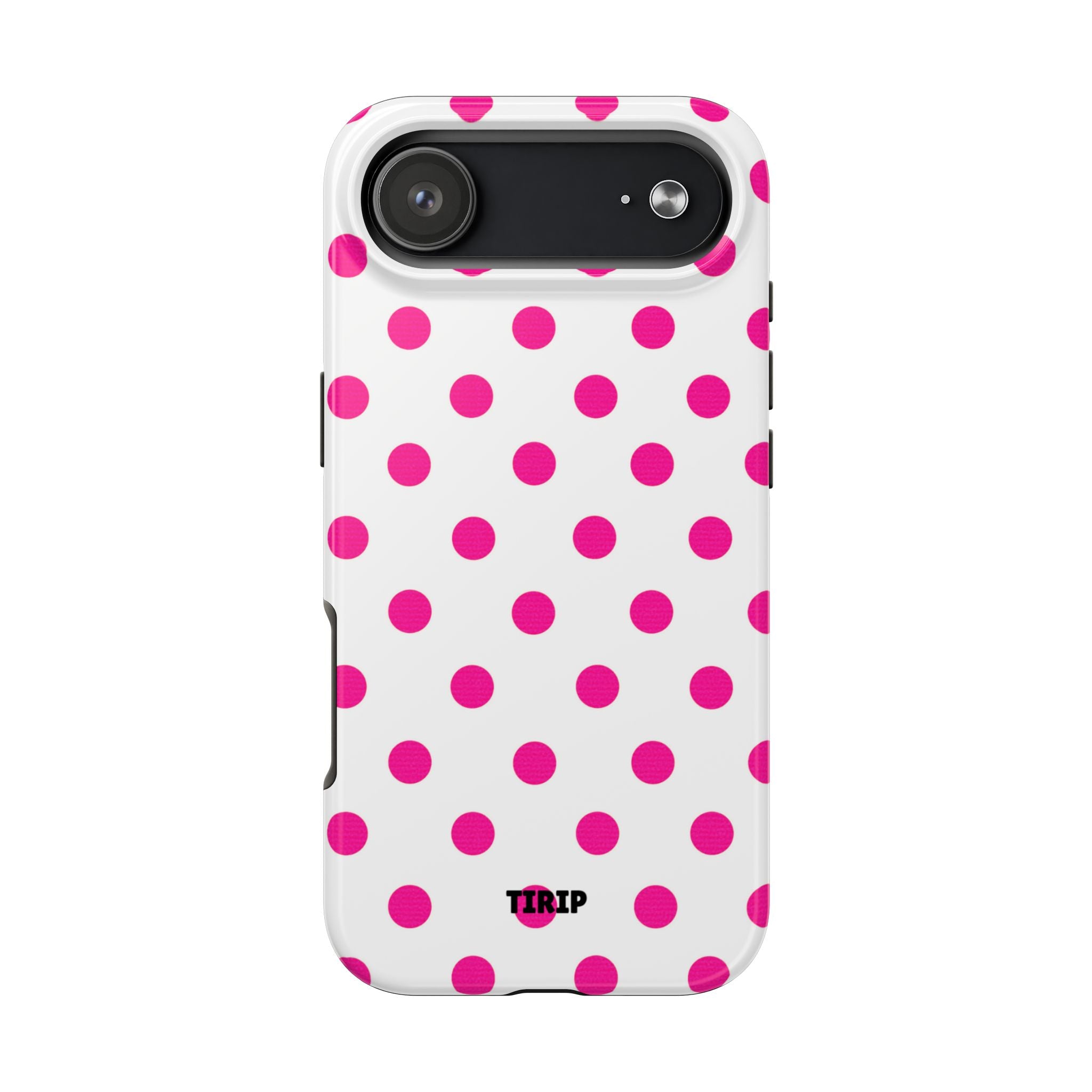 Pink & White Polka Dot Tough Phone Case