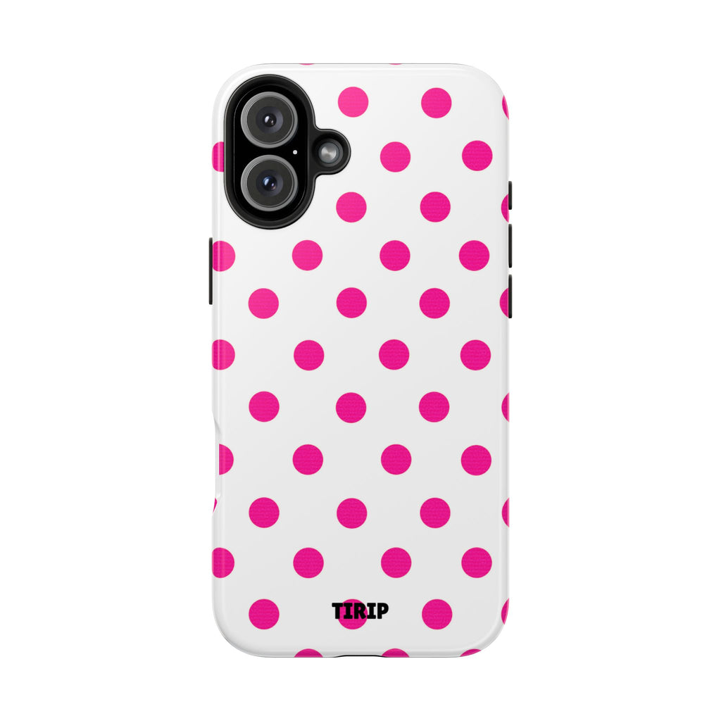 Pink & White Polka Dot Tough Phone Case