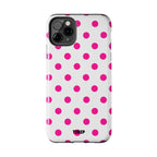 Pink & White Polka Dot Tough Phone Case