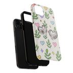 Floral Hearts Tough Phone Case