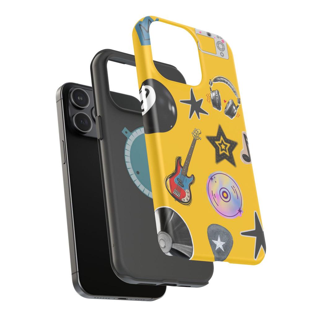 Yellow Music Icons MagSafe Phone Case