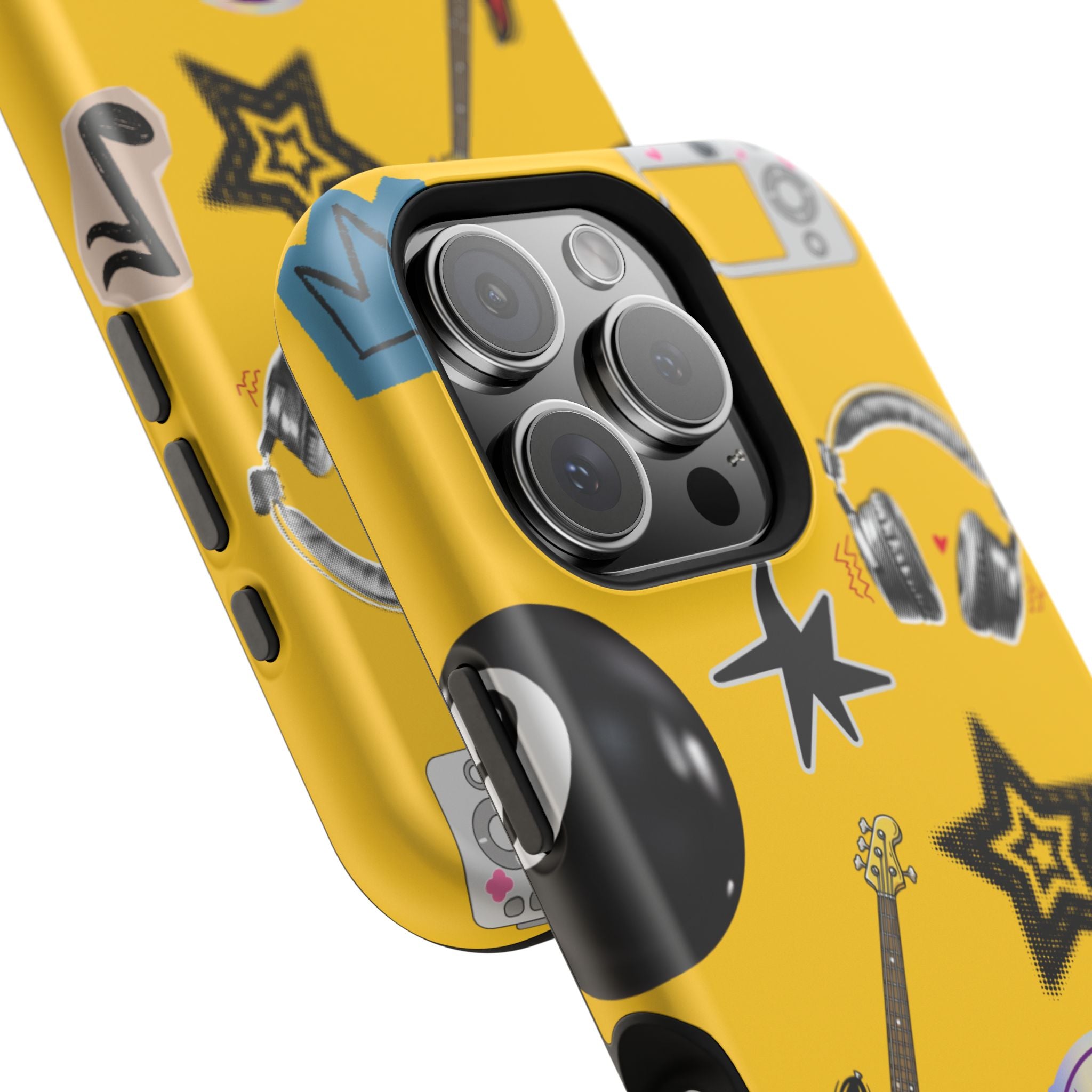 Yellow Music Icons MagSafe Phone Case