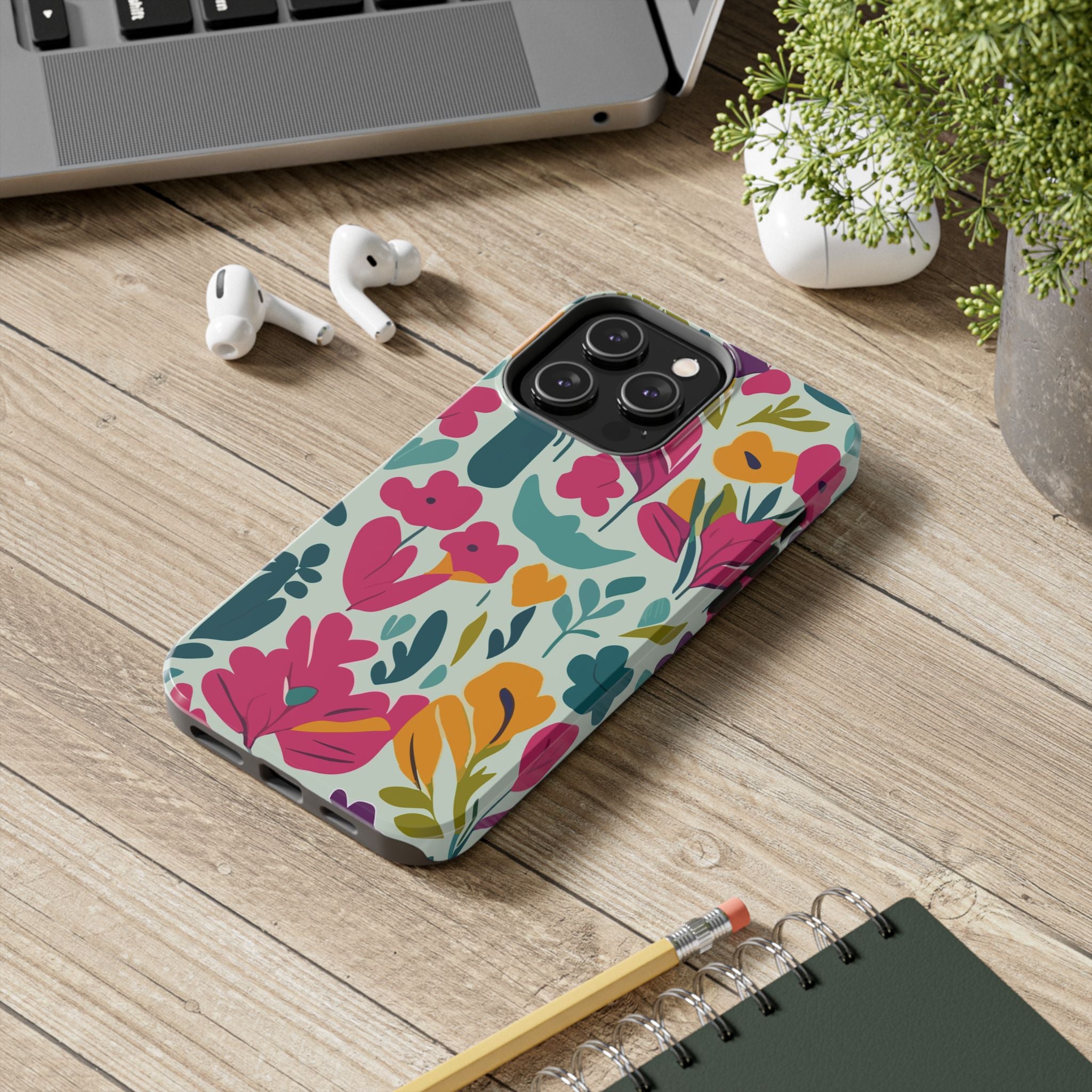 Floral Splash Tough Phone Case