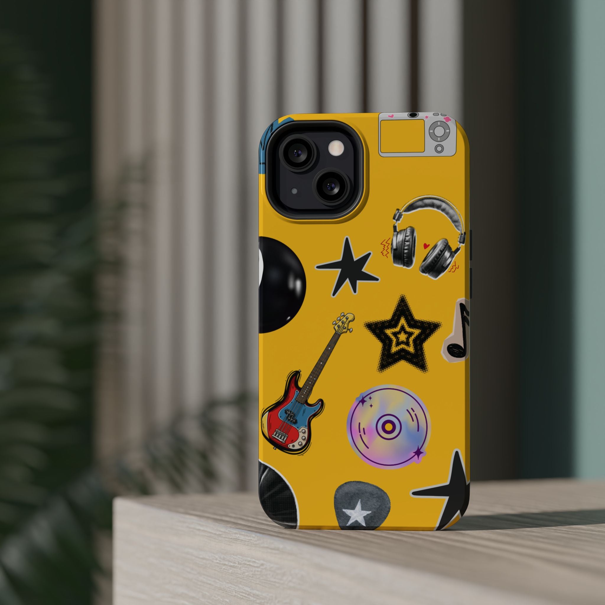Yellow Music Icons MagSafe Phone Case