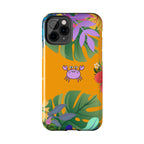 Tropical Floral Crab Tough Phone Case