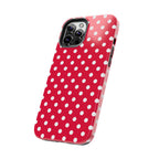 Red & White Polka Dot Tough Phone Cases
