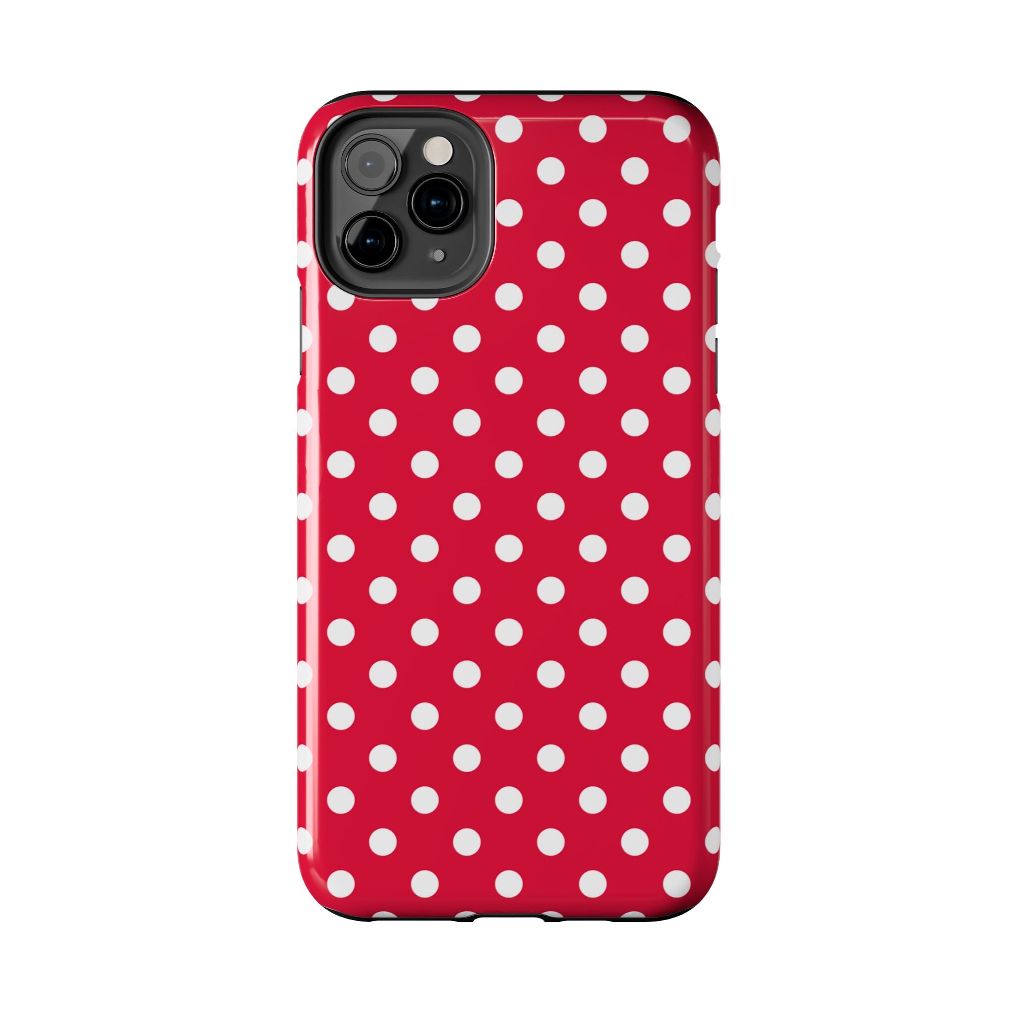 Red & White Polka Dot Tough Phone Cases