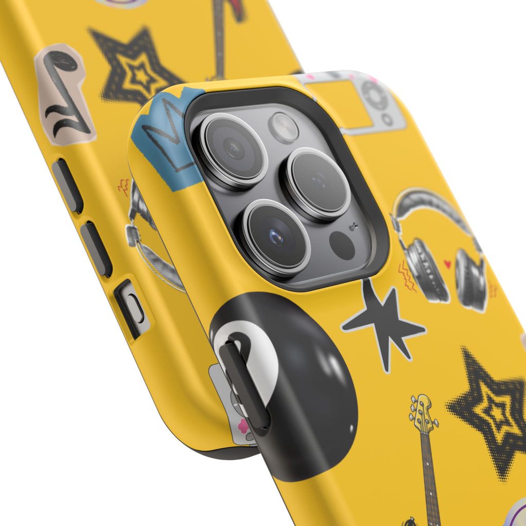 Yellow Music Icons MagSafe Phone Case