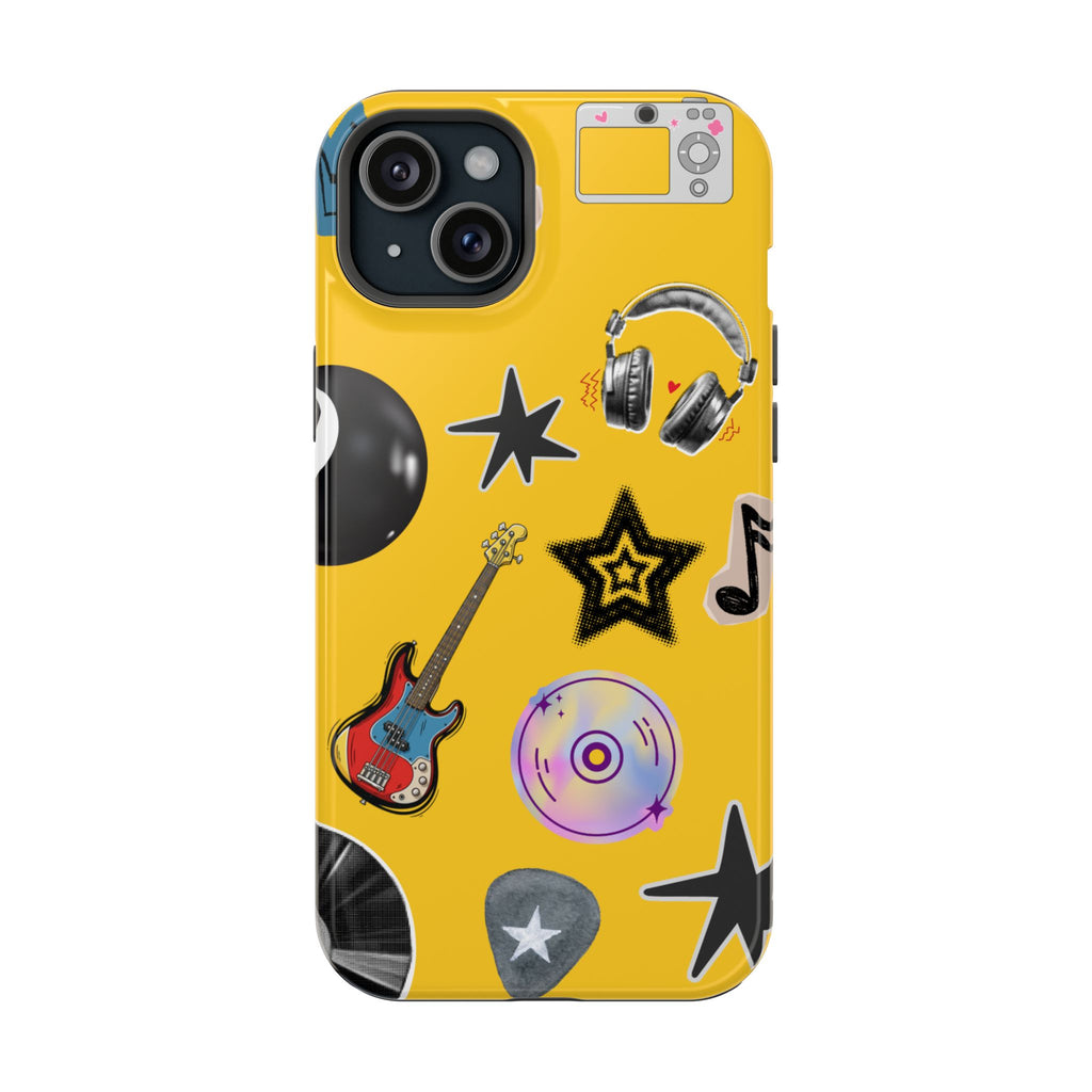 Yellow Music Icons MagSafe Phone Case