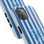 Blue Striped Butterfly Tough Phone Case