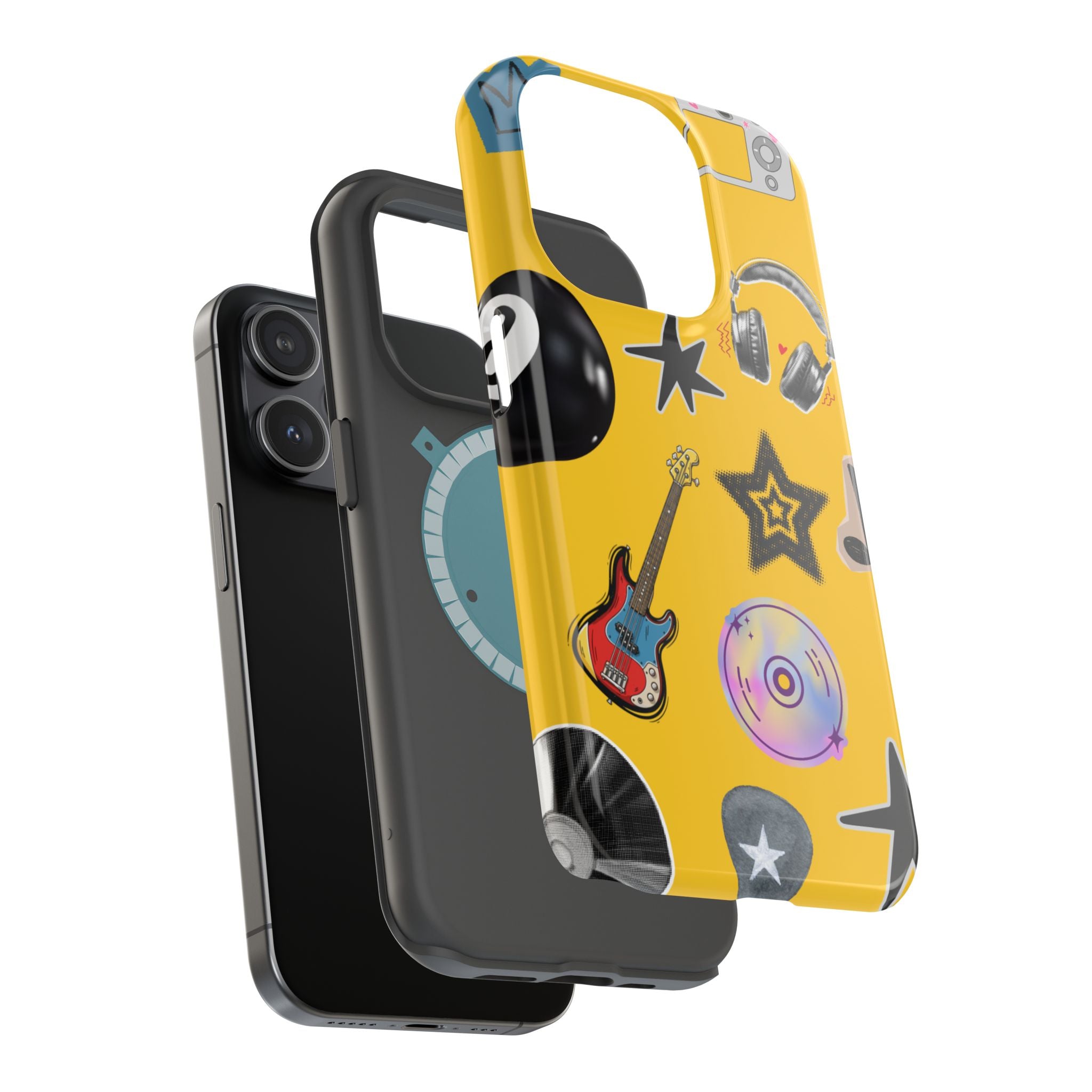 Yellow Music Icons MagSafe Phone Case