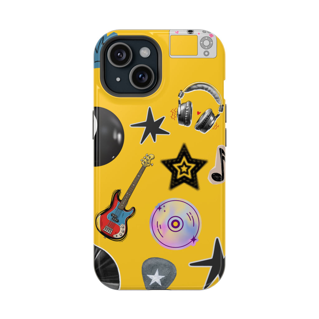 Yellow Music Icons MagSafe Phone Case