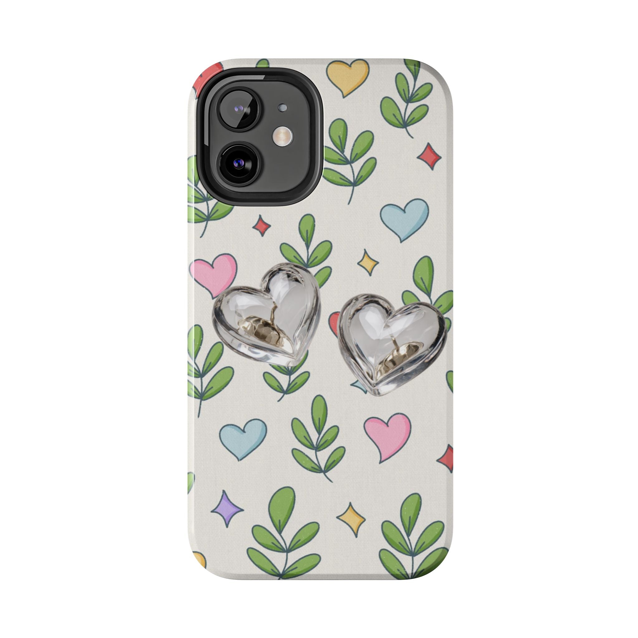 Floral Hearts Tough Phone Case