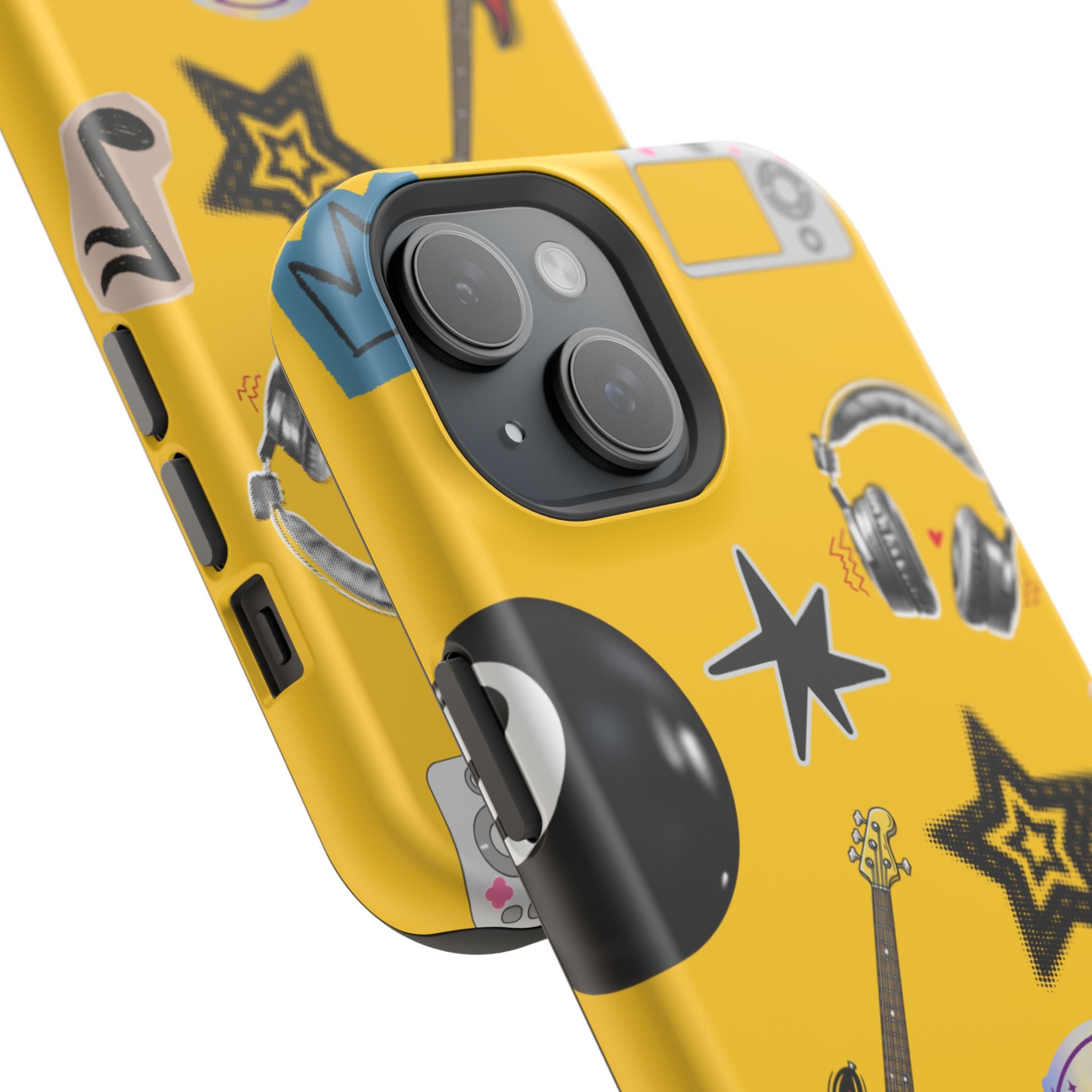 Yellow Music Icons MagSafe Phone Case