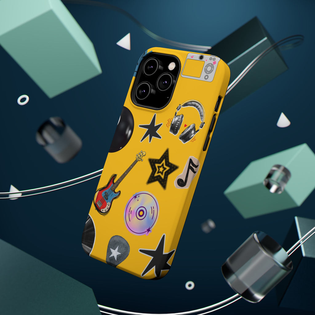 Yellow Music Icons MagSafe Phone Case