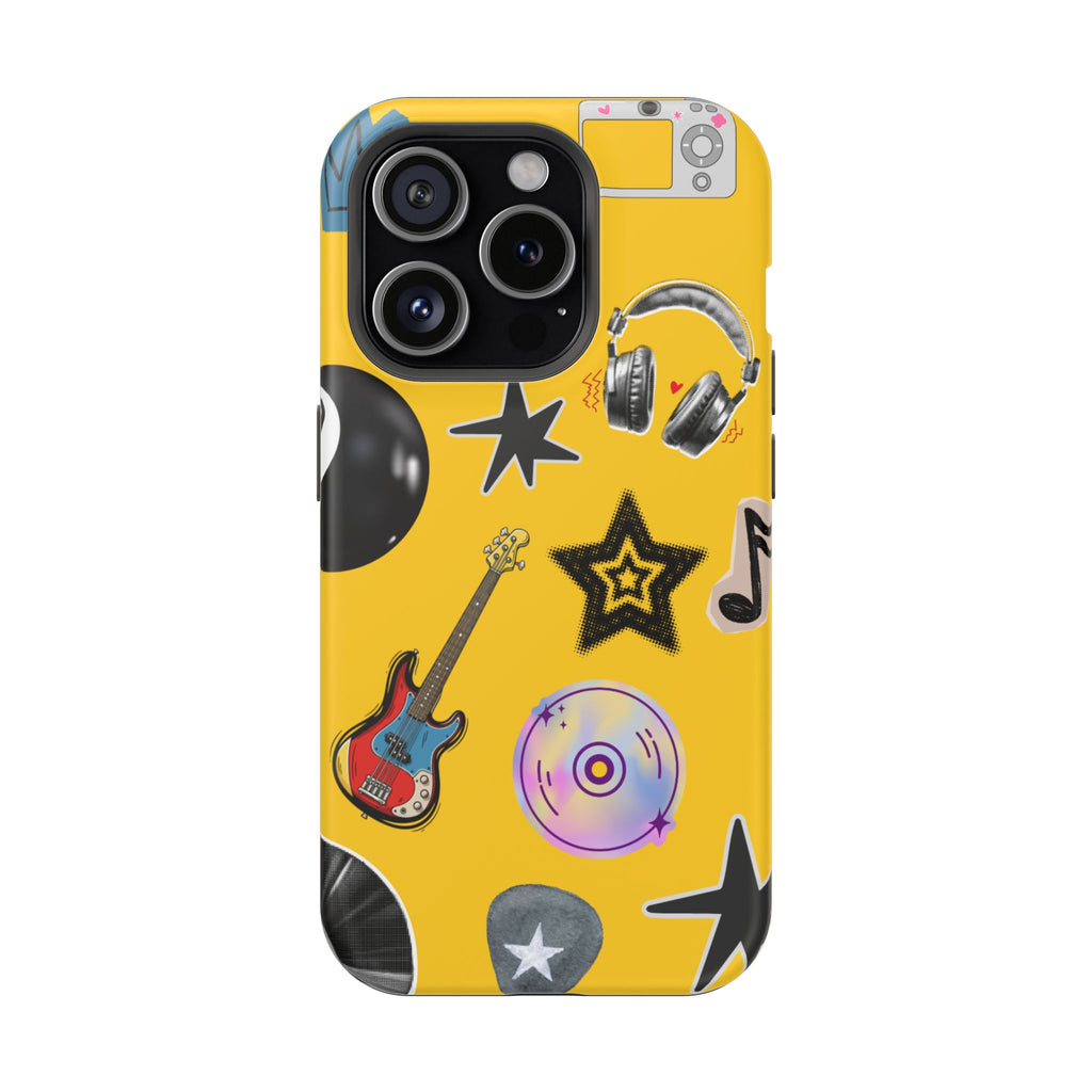 Yellow Music Icons MagSafe Phone Case