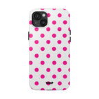 Pink & White Polka Dot Tough Phone Case