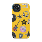 Yellow Music Icons MagSafe Phone Case
