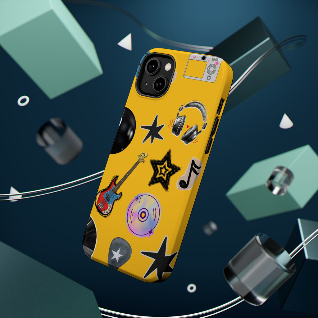 Yellow Music Icons MagSafe Phone Case