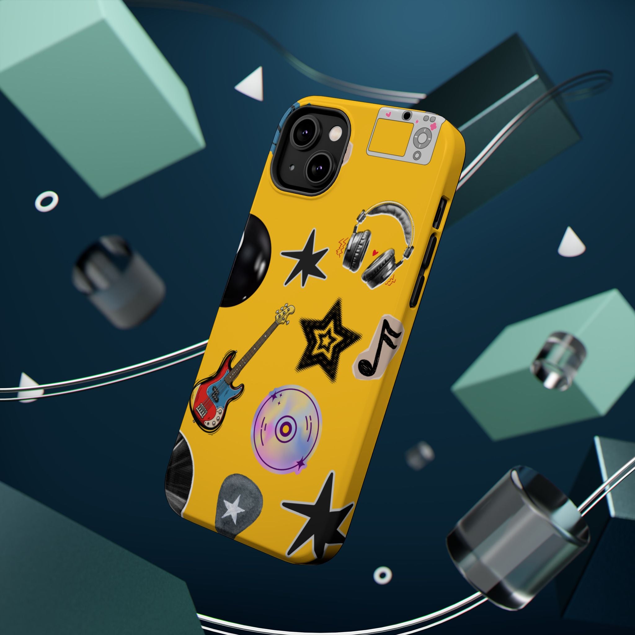 Yellow Music Icons MagSafe Phone Case