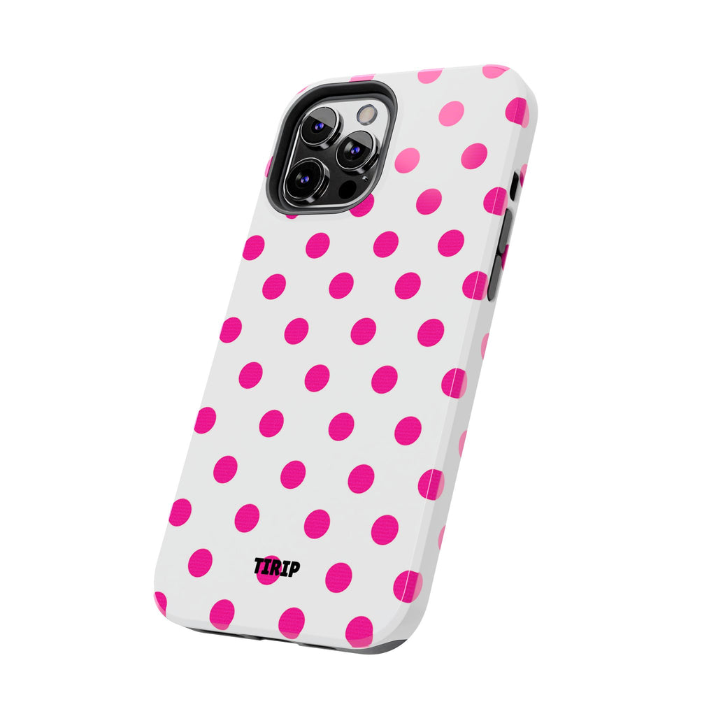 Pink & White Polka Dot Tough Phone Case